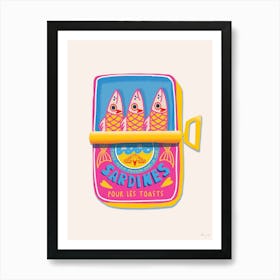 Sardines Tin Pop Colour Art Print