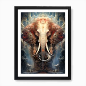 Elephant With Tusks Art Print