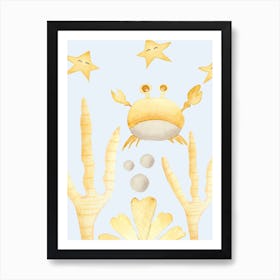 Happy Crab Art Print