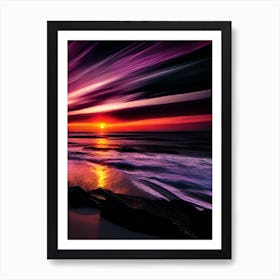 Sunset Over The Ocean 258 Art Print