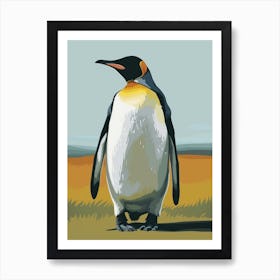 King Penguin Salisbury Plain Minimalist Illustration 2 Art Print