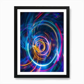 Abstract Swirling Light Art Print