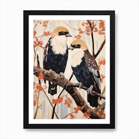 Art Nouveau Birds Poster Crested Caracara 2 Art Print