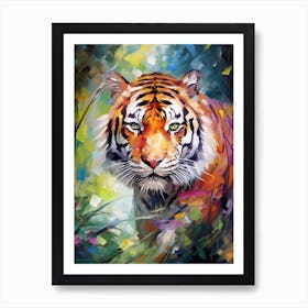 Tiger Art In Impressionism Style 4 Art Print