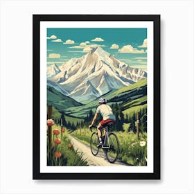 Tour De Mont Blanc France 14 Vintage Travel Illustration Poster