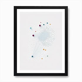 Graupel, Snowflakes, Minimal Line Drawing 1 Art Print