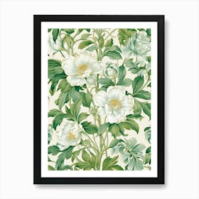 Floral Wallpaper 55 Art Print