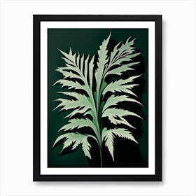 Artemisia Leaf Vibrant Inspired 1 Art Print