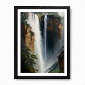 Tequendama Falls, Colombia Peaceful Oil Art  (1) Art Print