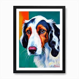 Irish Red And White Setter Fauvist Style Dog Art Print