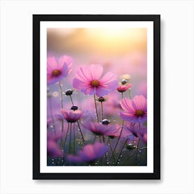 Cosmos Wildflower At Dawn In South Western Style (3) Art Print