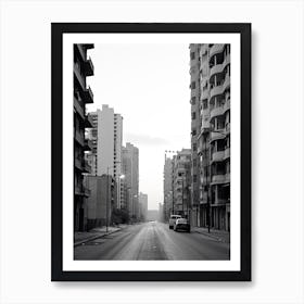 Beirut, Lebanon, Black And White Photography 3 Art Print