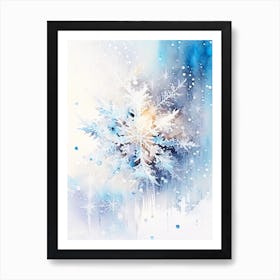 Frozen, Snowflakes, Storybook Watercolours 3 Art Print