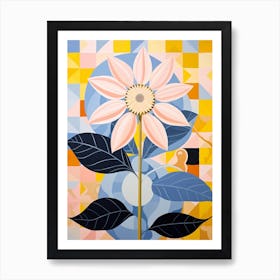 Sunflower 2 Hilma Af Klint Inspired Pastel Flower Painting Art Print