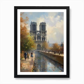 Notre Dame Paris France Camille Pissarro Style 8 Art Print