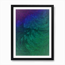 Abstract Painting Blue Green Art Print