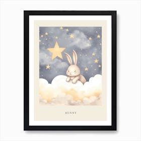 Sleeping Baby Bunny 7 Nursery Poster Art Print