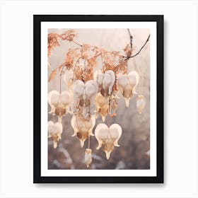 Boho Dried Flowers Bleeding Heart Dicentra Art Print