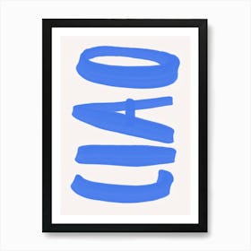 Blue Letter A Art Print