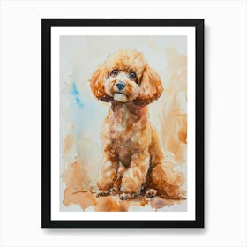 Poodle Watercolor Painting 4 Art Print