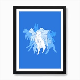 Dancing Lambs Art Print