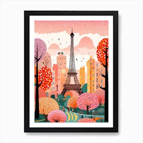 Paris, Illustration In The Style Of Pop Art 3 Art Print
