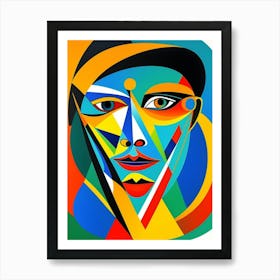 Abstract Portrait Of A Man 4 Art Print