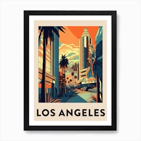 Los Angeles 3 Vintage Travel Poster Art Print