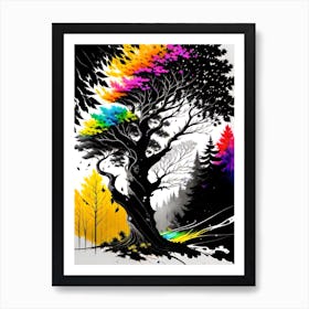 Rainbow Tree 7 Art Print