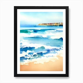 Bondi Beach 3, Sydney, Australia Watercolour Art Print