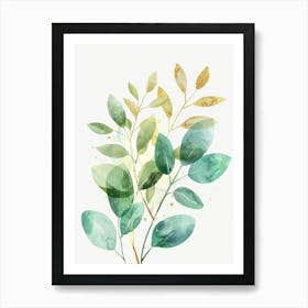 Watercolor Leaves 11 Art Print