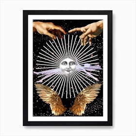 Universe - peace - stars - positive energy - photo montage Art Print