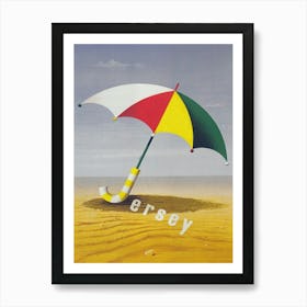 Jersey Beach England Vintage Travel Poster Art Print