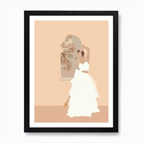 Ballerina In White Dress Art Print