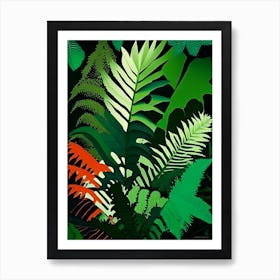 Huperzia Fern Vibrant Art Print