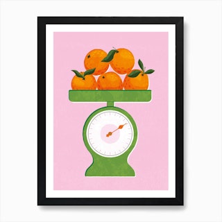 Oranges On Scales Art Print