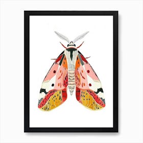 Colourful Insect Illustration Moth 46 Art Print