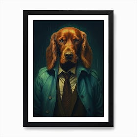 Gangster Dog Irish Setter Art Print