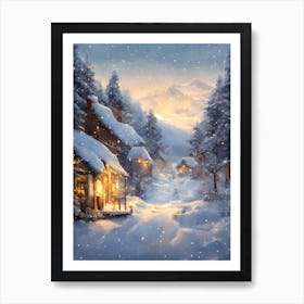 CHRISTMAS night 3 vector art Art Print