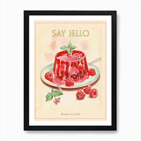 Rasperry Jelly Vintage Cookbook Illustration 5 Poster Art Print