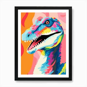 Colourful Dinosaur Baryonyx 6 Art Print