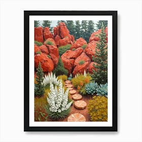 Red Rock Garden Art Print