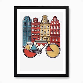 Amsterdam Graphic Design Poster Illustration Art Print