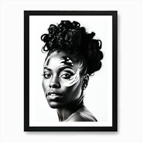 Mural Photo Of Beautiful Black Woman 7 Art Print