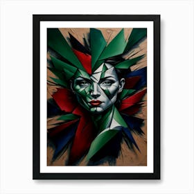 Abstract Woman Portrait Art Print