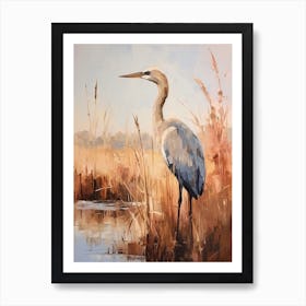 Bird Painting Great Blue Heron 3 Art Print