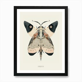 Colourful Insect Illustration Firefly 15 Poster Art Print