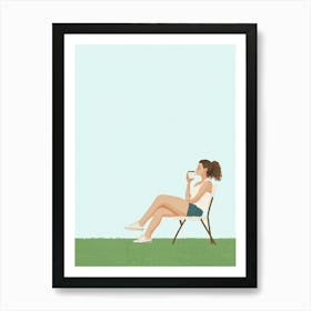 Woman Sitting In A Chair Art Print