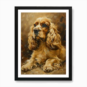 Cocker Spaniel Acrylic Painting 2 Art Print