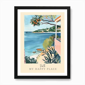 My Happy Place Perth 4 Travel Poster Art Print